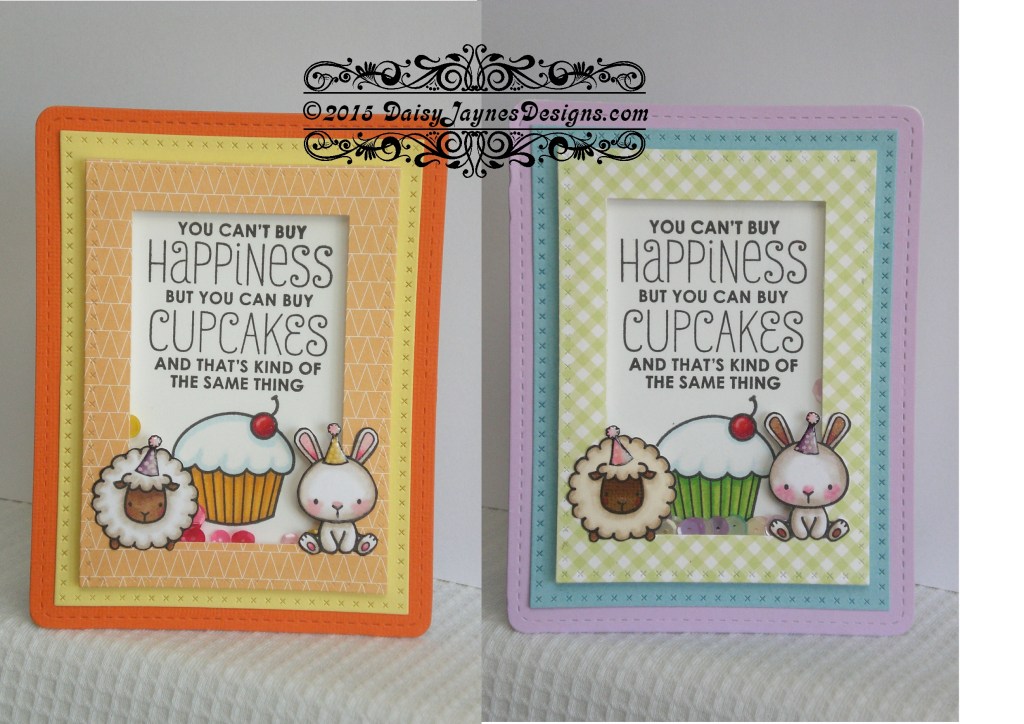 cupcake orange and yellow purple and blue