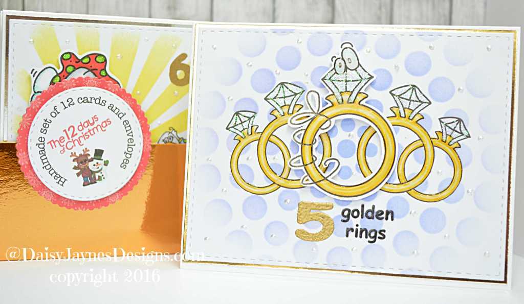 Christmas card series 2016 #5…Five golden&nbsp;rings!…